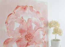 Load image into Gallery viewer, 'Peach in Bloom' Abstract Original by Kerrie Hess