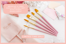 Load image into Gallery viewer, Kerrie Hess Watercolour Flower Course Gift Card - FREE Small Brush Set Included