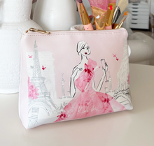Load image into Gallery viewer, Kerrie Hess 'Rose Paris' Cosmetics Case