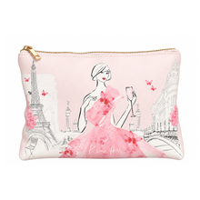 Load image into Gallery viewer, Kerrie Hess 'Rose Paris' Cosmetics Case
