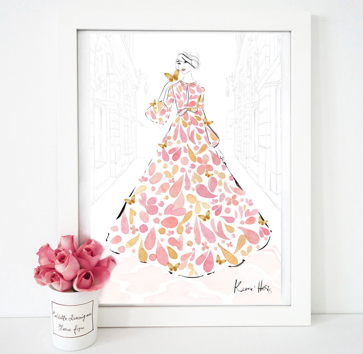 Papillon Rose' by Kerrie Hess – kerriehessstudio papillon-rose-by-kerrie-hess-kerriehessstudio