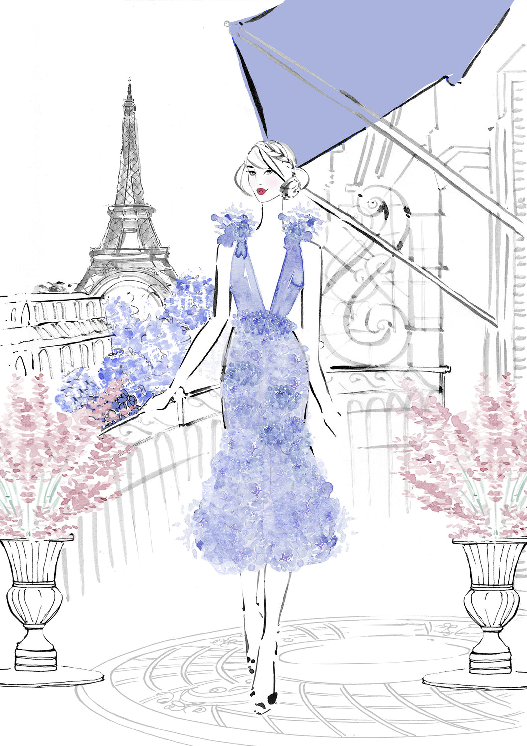 FREE A4 Art Print - 'Paris in Bloom'