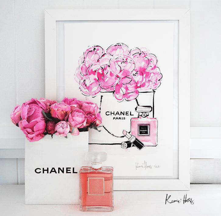 Peonies in Pink Art Print by Kerrie Hess – kerriehessstudio